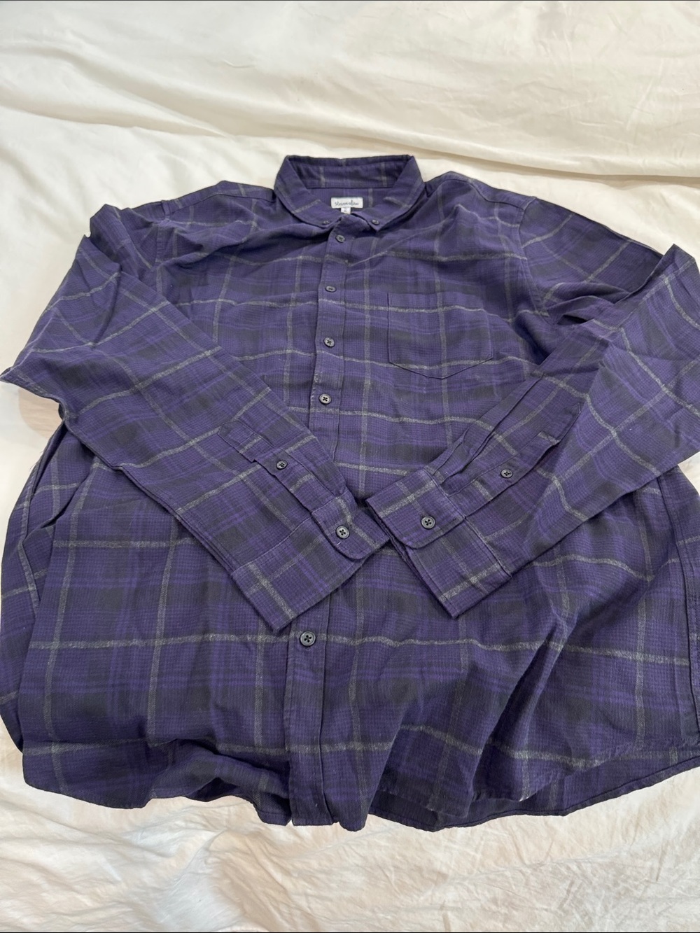 Steven Alan Purple Plaid Long-Sleeve Button-Down Shirt